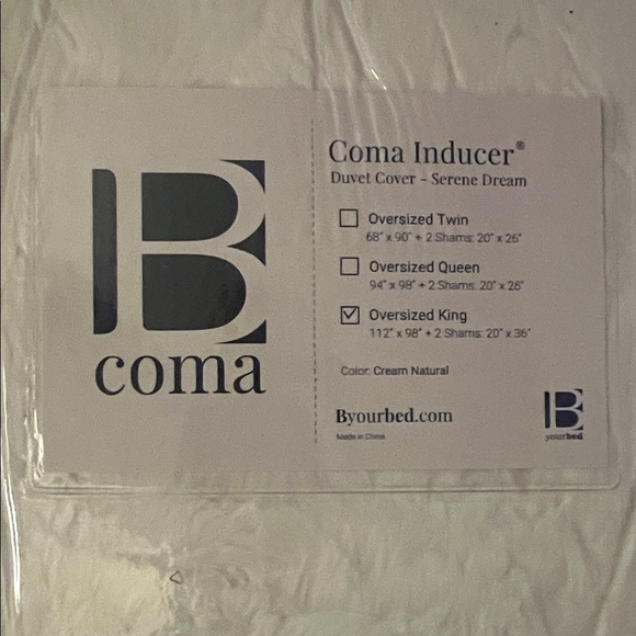 Coma Inducer by Byourbed King Duvet Cover Set Serene Dream New Sealed - Picture 4 of 5